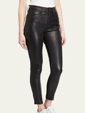 New Rag & Bone Nina Leather High Rise Pants